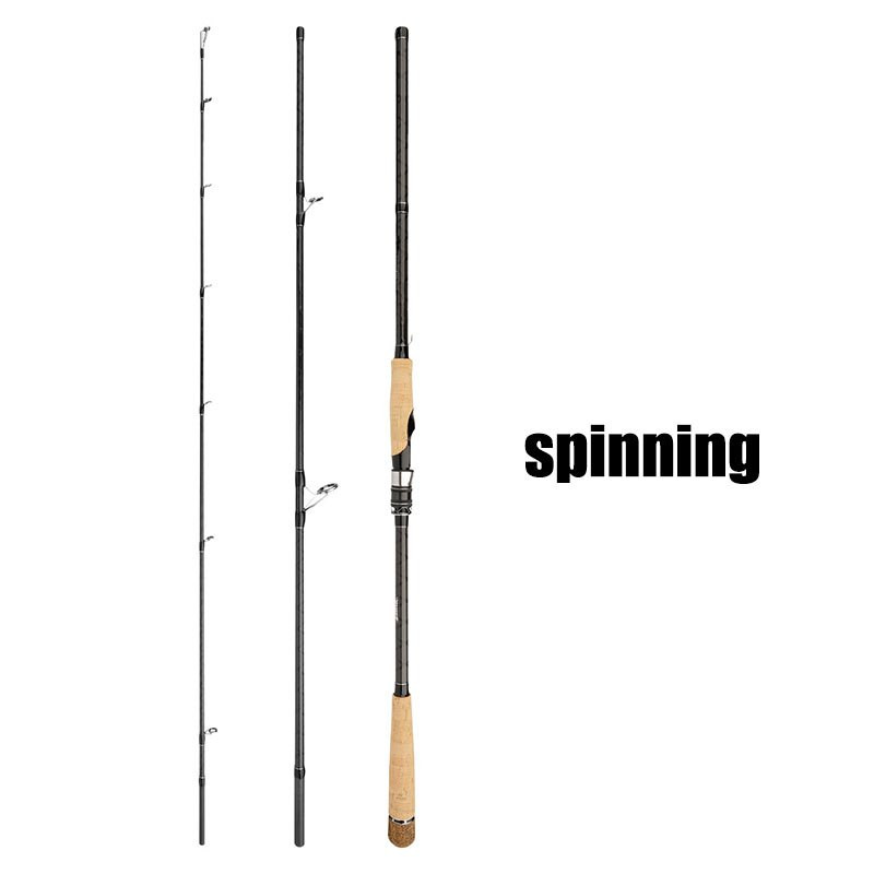 FIGHTING Surf Spinning Rod 9ft 10ft 20lb Saltwater Travel Pole Carbon 3 Section