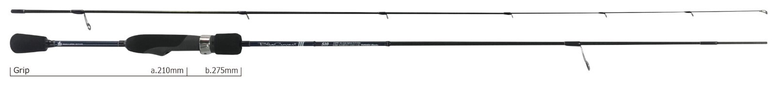Yamaga Blanks Blue Current III 510 Light Game Model Fishing Rod **US SELLER**