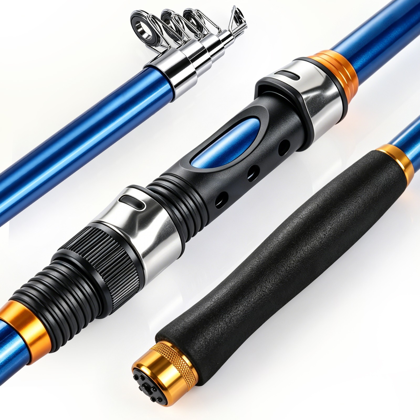 Portable Carbon Fiber Telescopic Fishing Rod for River Sea Saltwater 20-50lb