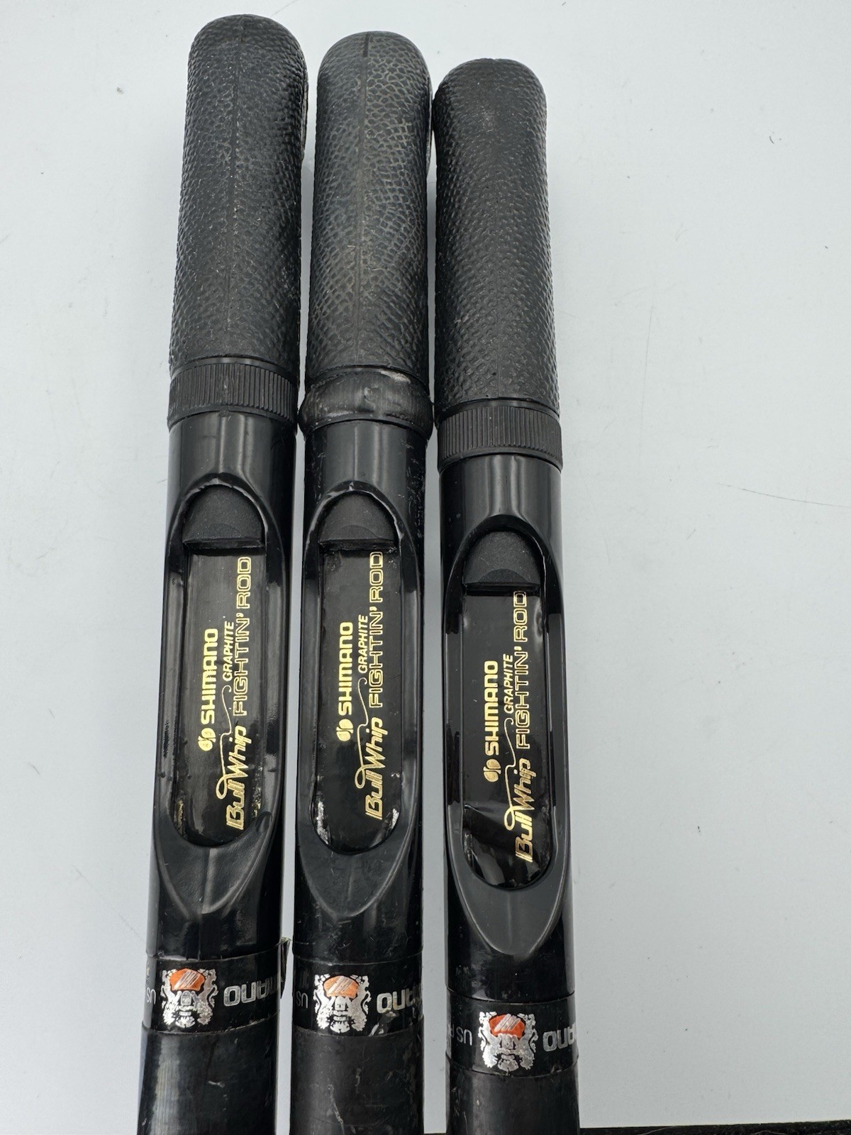 Lot 3 Shimano Bull Whip Graphite Fightin Rods BW-1602 BMP-1602