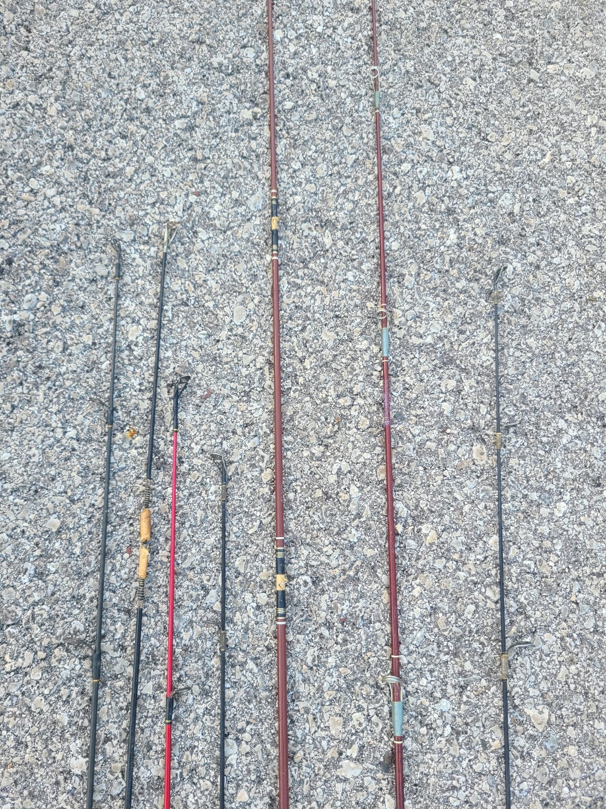 Vintage & Current Fishing Rods Mixed Lot Of 7 Poles