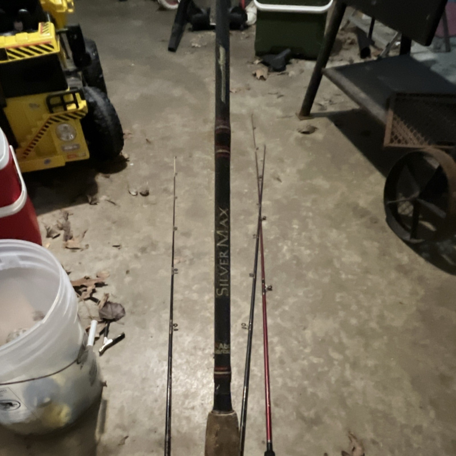 Rhino, Abu Garcia Silver Max, Kwik Stik Fishing Rods Set, 4pcs, Black Red
