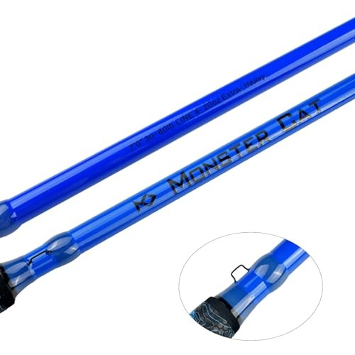 Catfish Fishing Rod – 1 Piece 7’Glow with Black Dark Monster Catfishing Casting