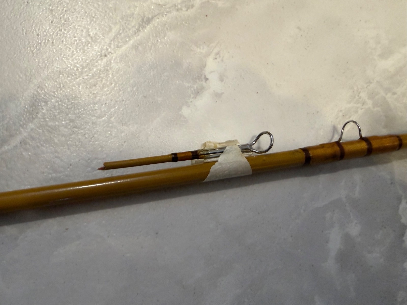 Garcia Conolon 8′ Fiberglass Fly Rod 2404 C & Case – Broken Tip for Parts/Repair