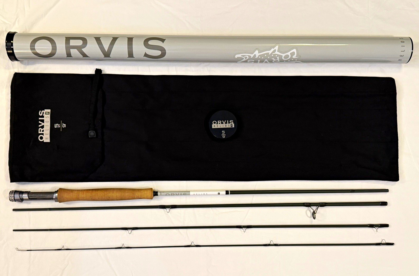 Orvis Helios 2 Helios F 9’ 5WT 4pc Fly Rod w/ Tube & Sock Excellent Condition