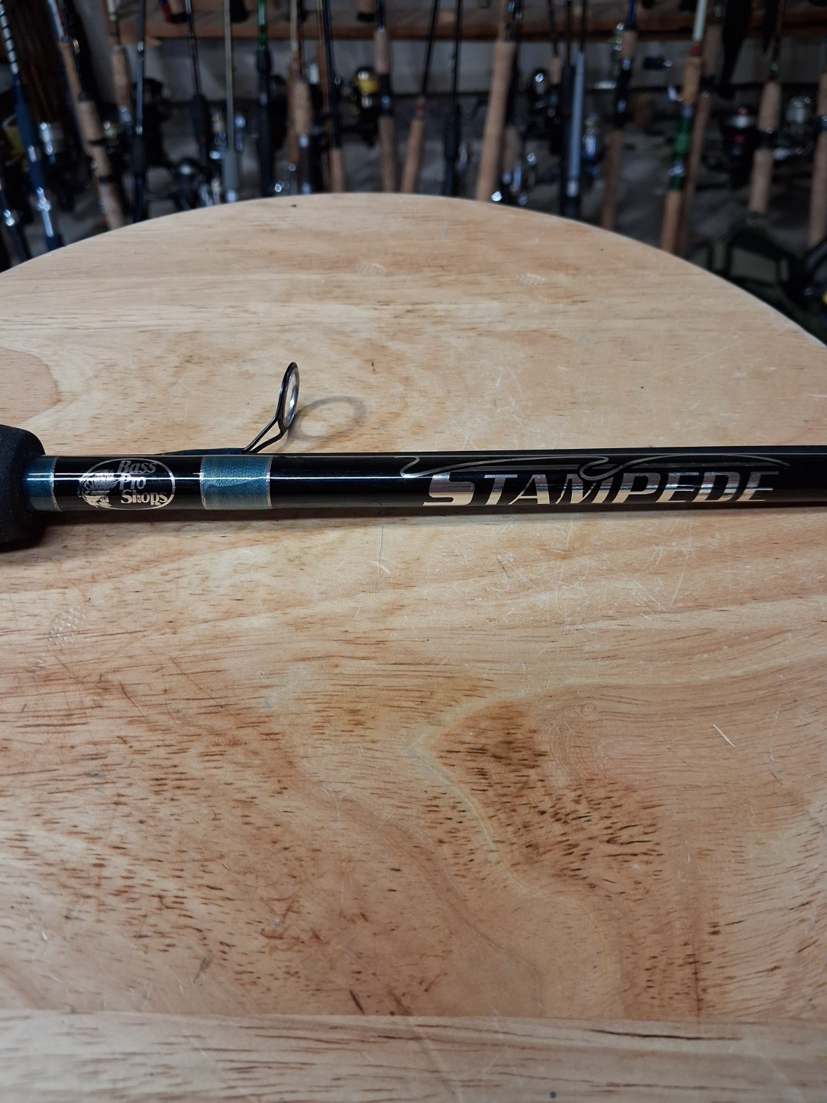 BASS PRO SHOPS, Stampede Spinning Rod, 5’6″ 2-8 LB. LINE, 2 Pieces , Excellent