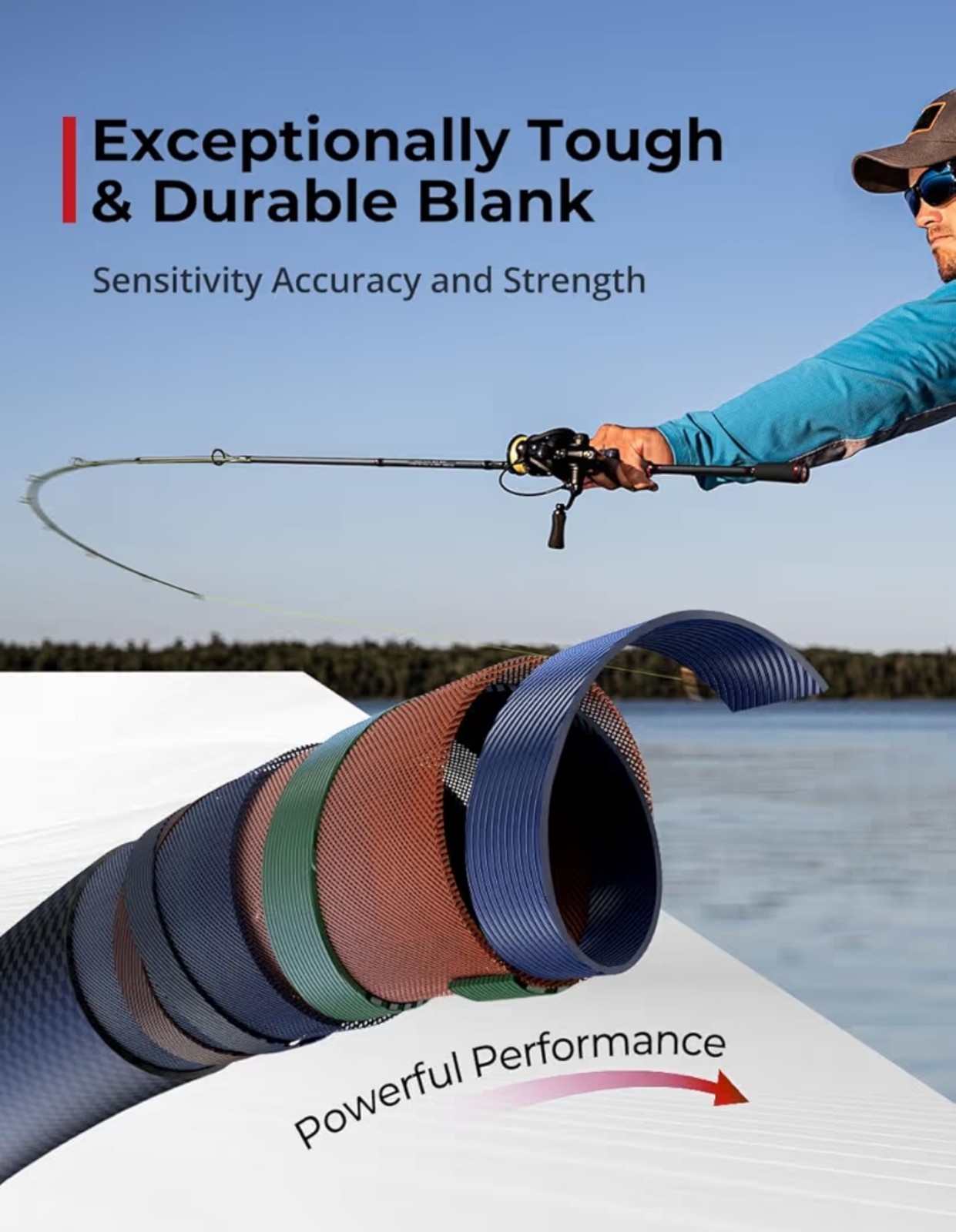 Piscifun Torrent 2pc IM6 Carbon Spinning Rod, Zirconium Oxide Rings, 6’6″ M-F