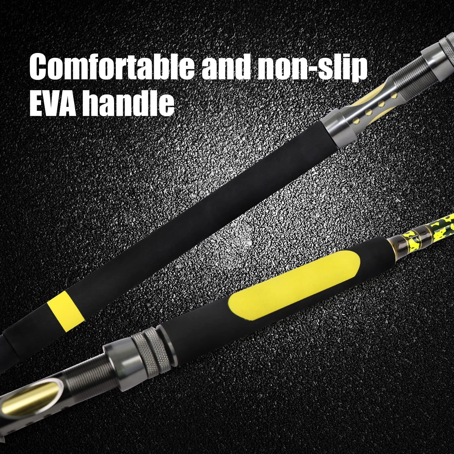 Catfish Rod 1Pc/2Pc Heavy Baitcaster Catfishing Fishing Pole 6’6″/ 7’6″/ 8’/ 10′