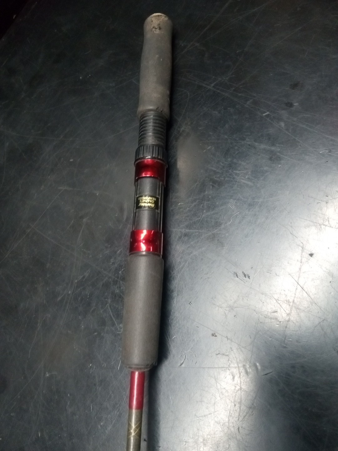 Vintage Berkley Graphite Composite 5’6″ Spinning Rod 1pc Grey And Burgundy