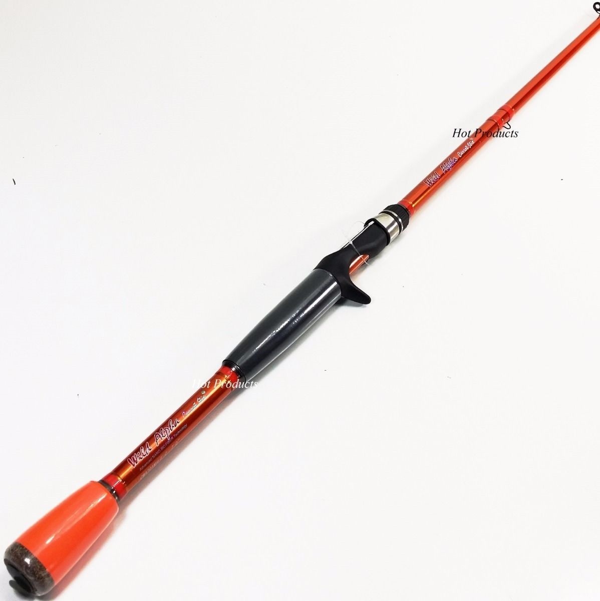 7′ MEDIUM CASTING Carrot Stix ALPHA ORANGE Bass Fishing Rod CWA701M-M-C