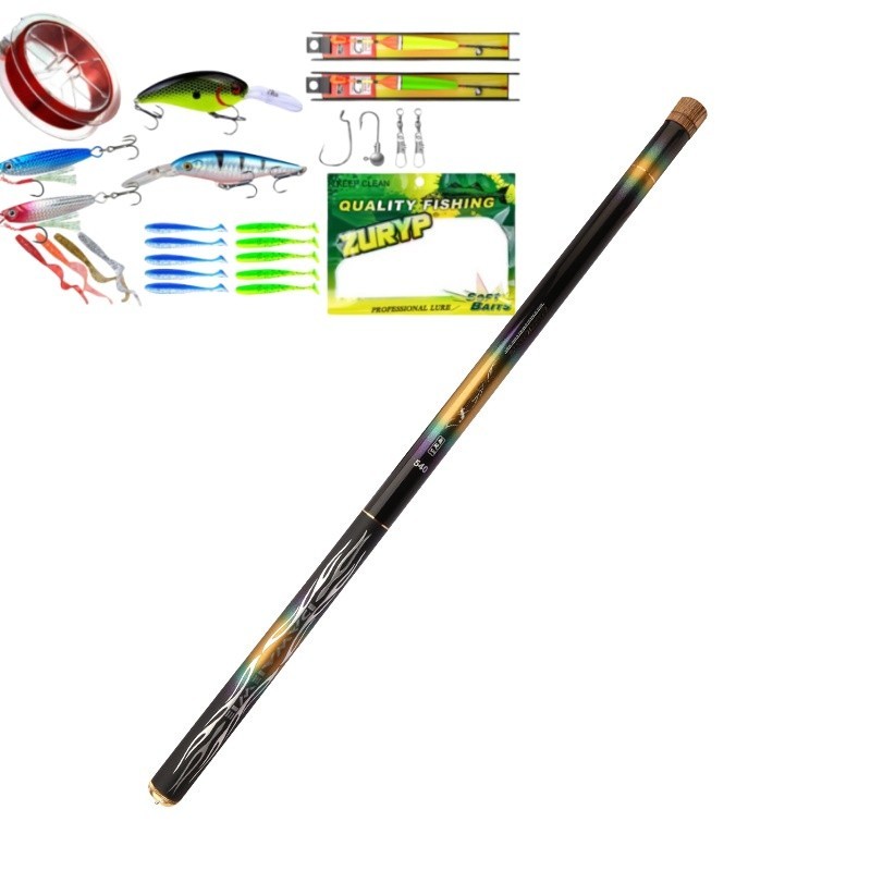 Telescopic Fishing Rod Carbon Fiber Stream Hand Pole 3.6m 4.5m 7.2m 8m 9m Travel