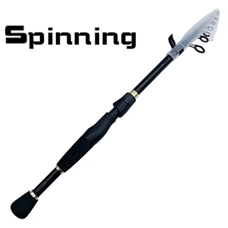 Ultra-Light Fishing Rod Carbon Fiber Spinning Casting Pole Handle Telescopic Sea