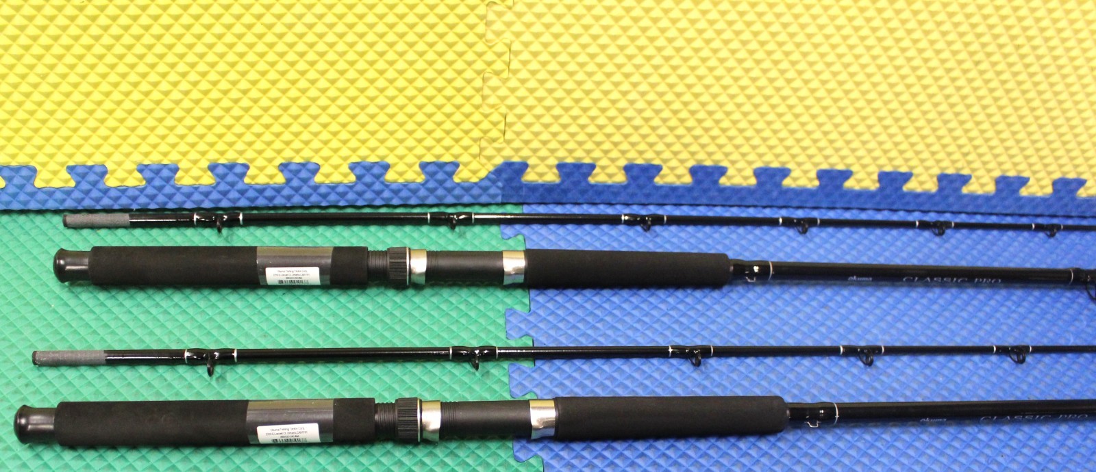 Okuma Black Classic Pro 8′ 6″ Conventional Trolling Rod 2-Piece CPDR-86M 2-Pack!