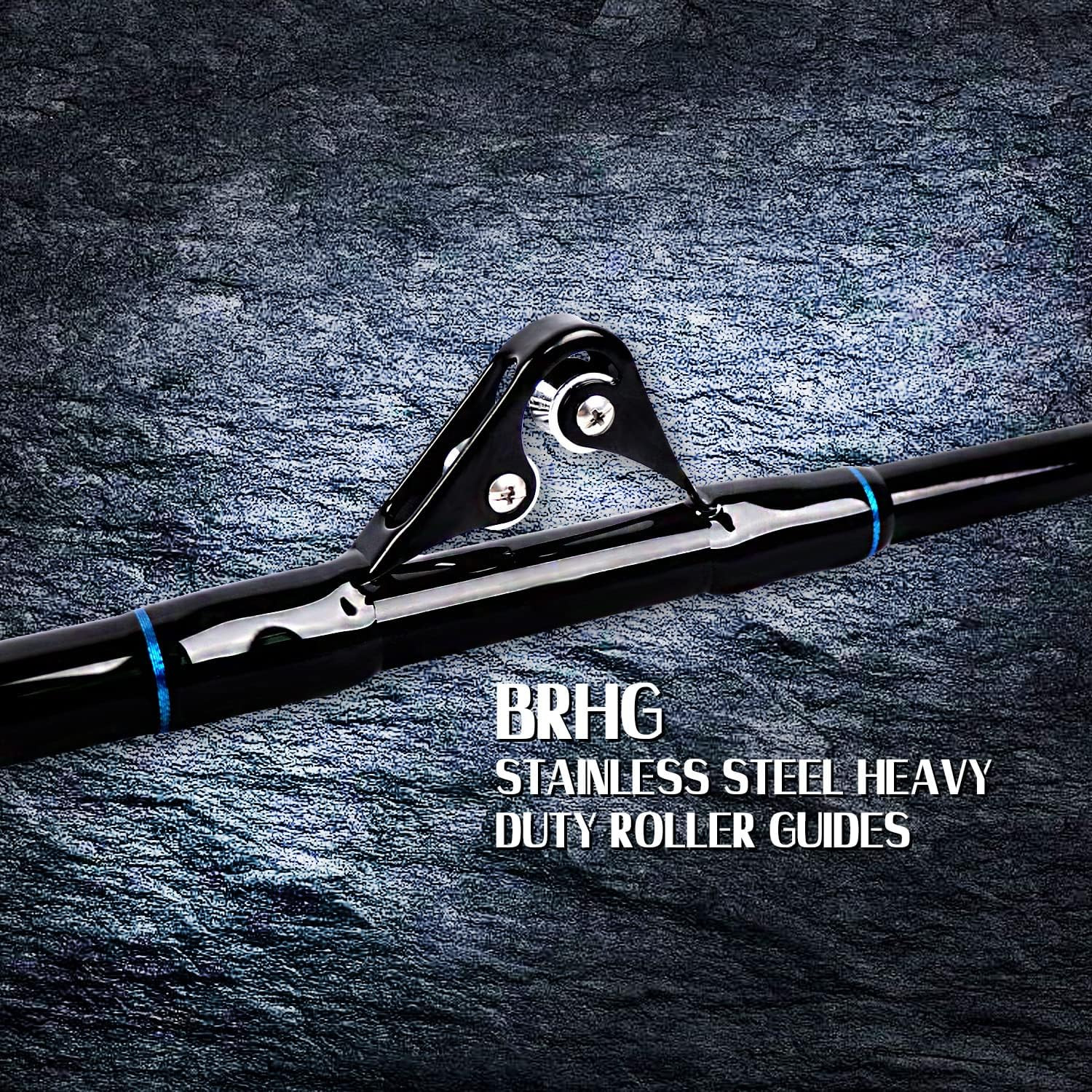 Saltwater Trolling Rod Deep Drop Sea Roller Big Name Boat Heavy Fishing Pole 1PC