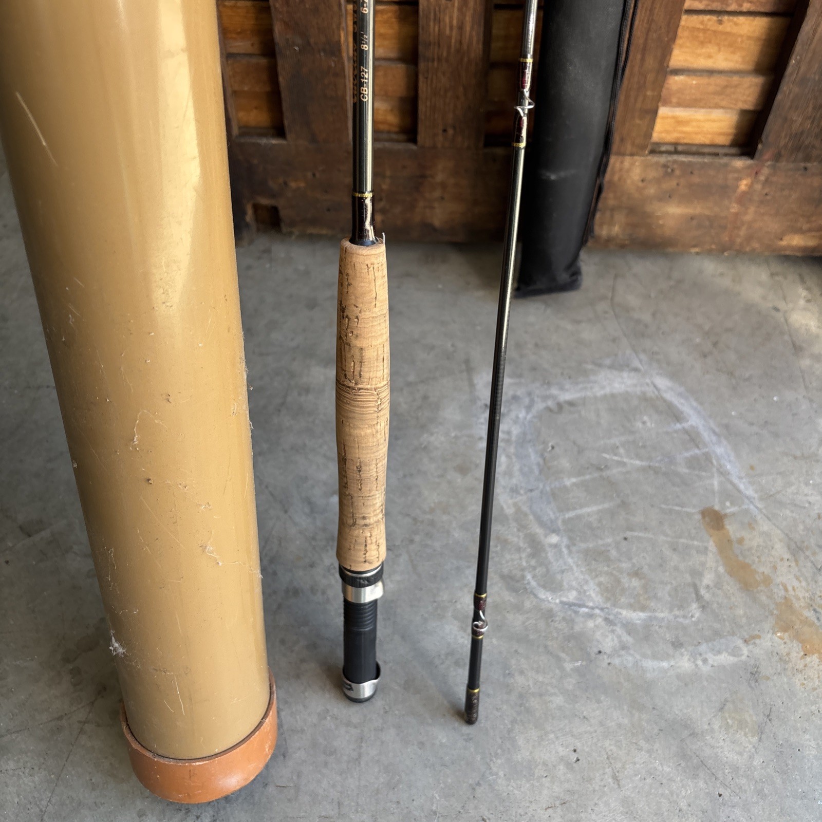 Cabela’s Sweetwater Fly Rod CB-127 8’6″ 6-7 Wt Line Fishing Pile With Hard Case