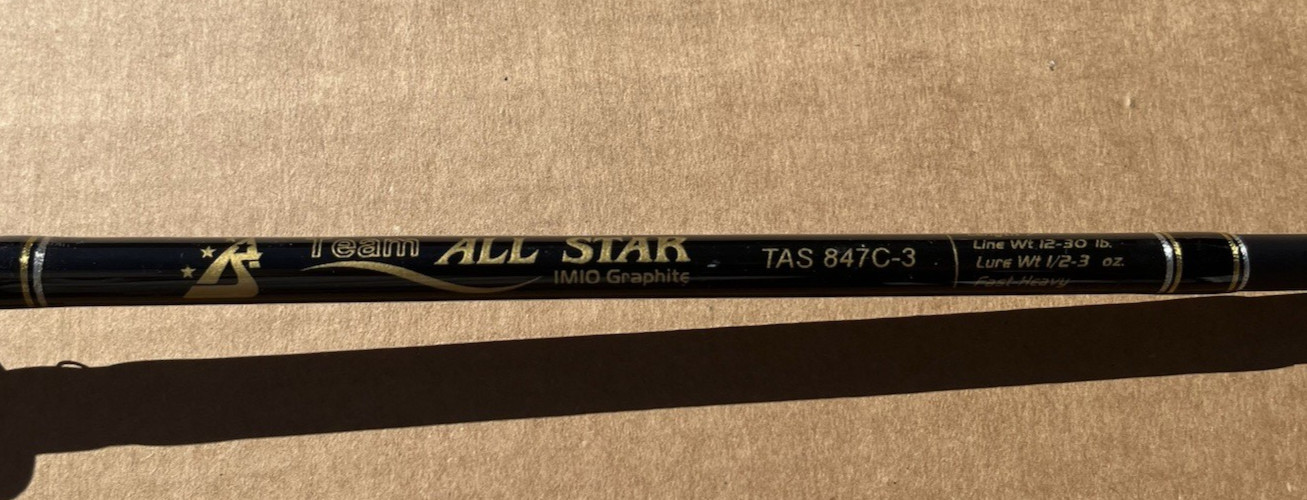Vintage All Star IM 10 TAS 847C-3 12-30 line wt. 1/2-3 oz 7ft. Fast Hvy. 3pc.