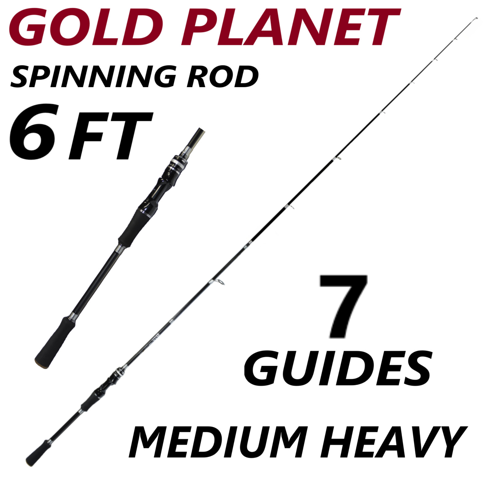 Fishing Spinning Rod Carbon Fiber Portable Medium Fast Lightweight