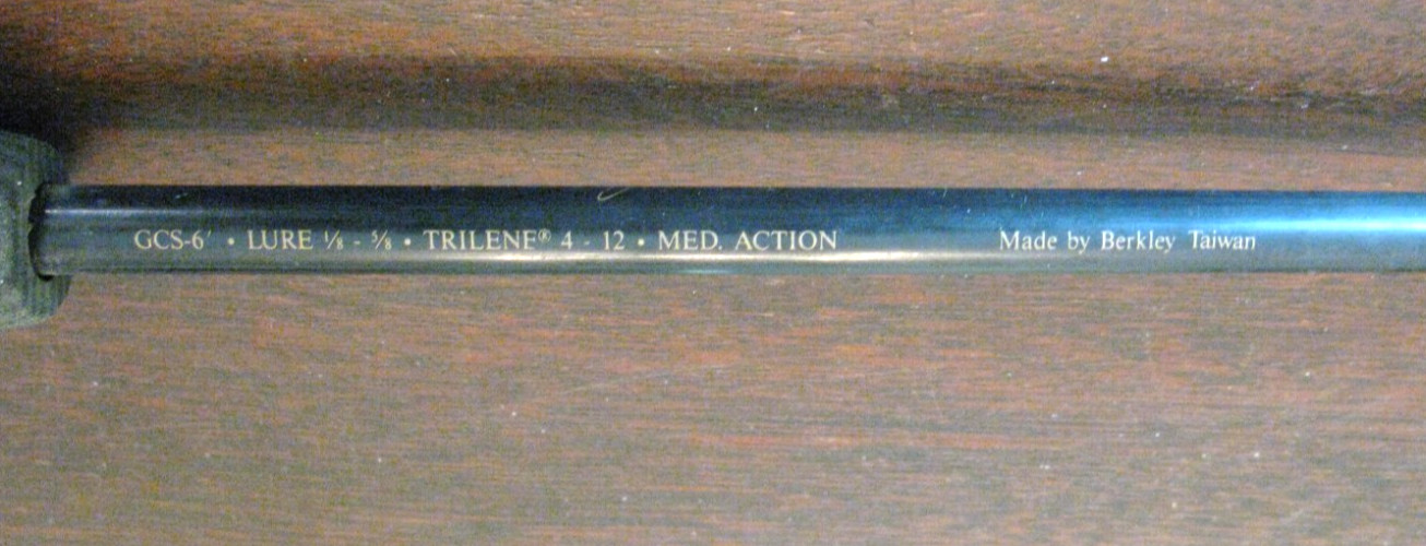 Berkley Performance 6’0″ Graphite 1Pc. Spinning Rod GCS-6′, 4-12lb, Med Act- EUC