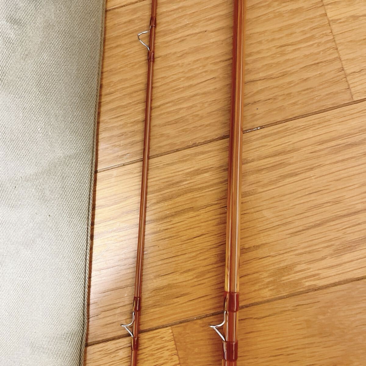 Extremely rare Takada Moriyasu bamboo rod 276-4T fly rod, 2-piece bamboo.