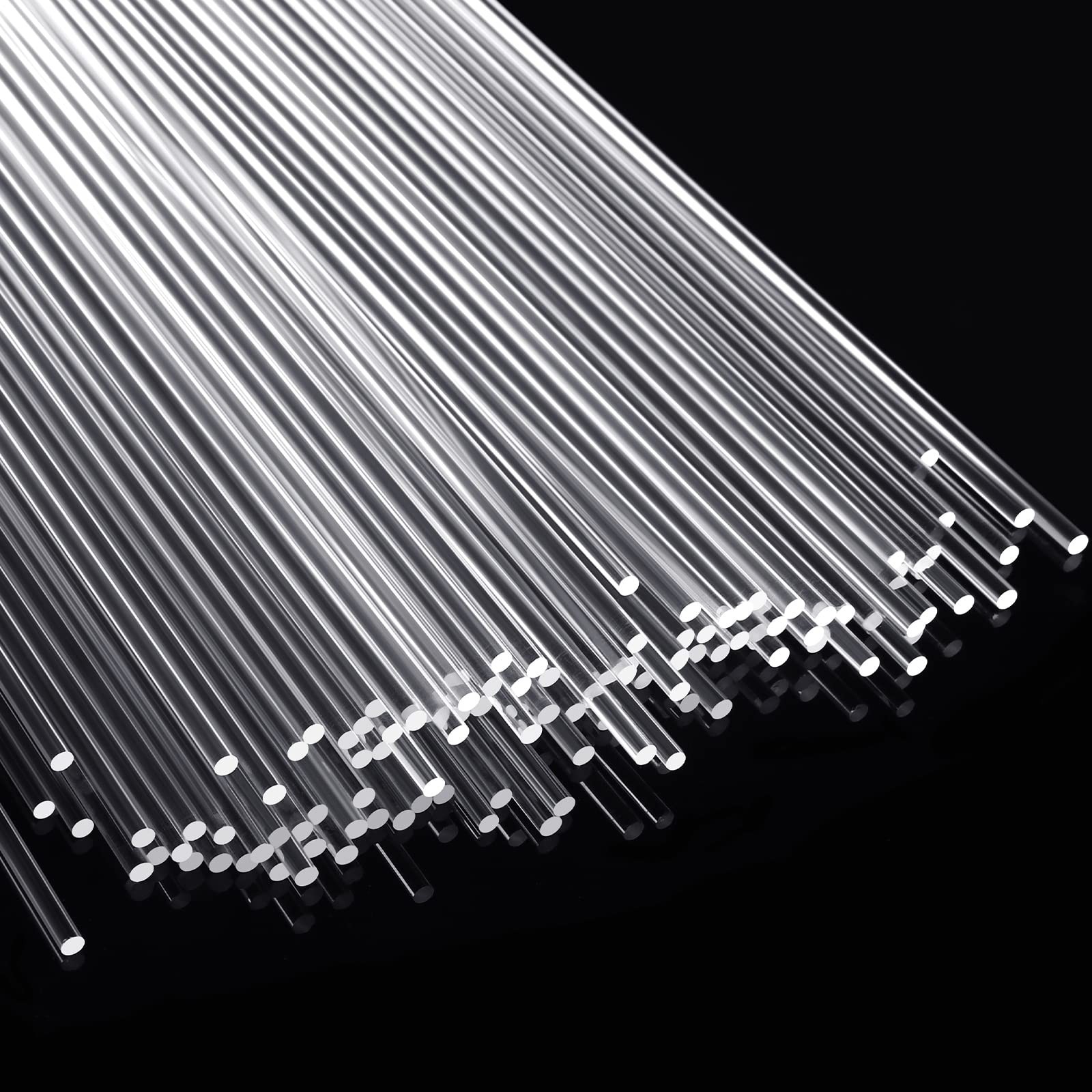 120 Pcs 10 Inch Clear 1/8 Inch Diameter Acrylic Dowel Rods for DIY Crafts