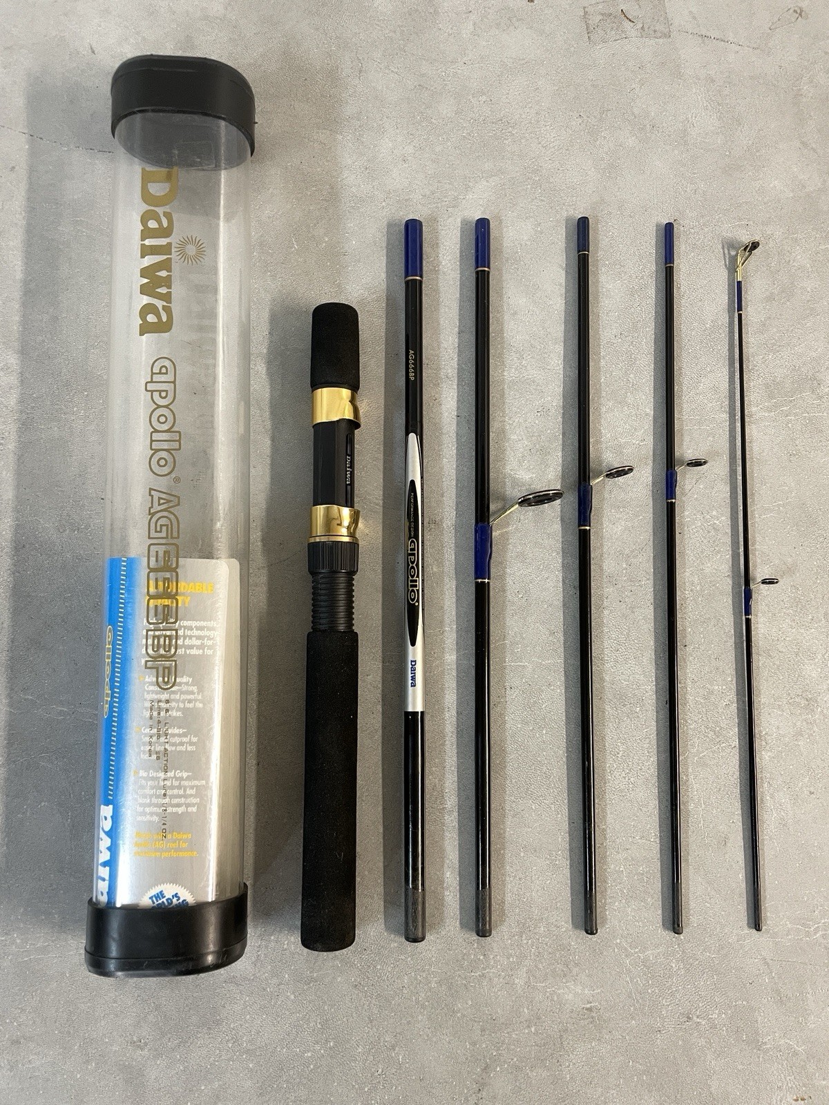 Daiwa Apollo Light Action 6.5’ Backpacking 6-pc Fishing Spinning Rod AG666BP