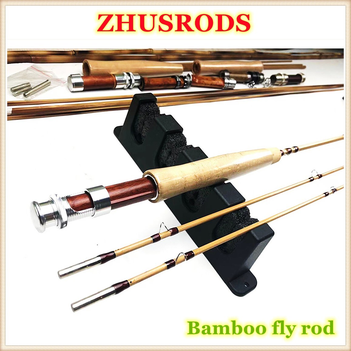 ZHUSRODS Bamboo Fly Rods 7′ 6″~ 5 wt / Vintage Fly Fishing Rods / Environmental
