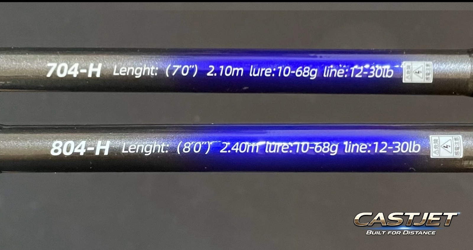 CASTJET 4-Piece Travel Surf Fishing Rod 7ft/8ft Heavy Spinning, Long Casting