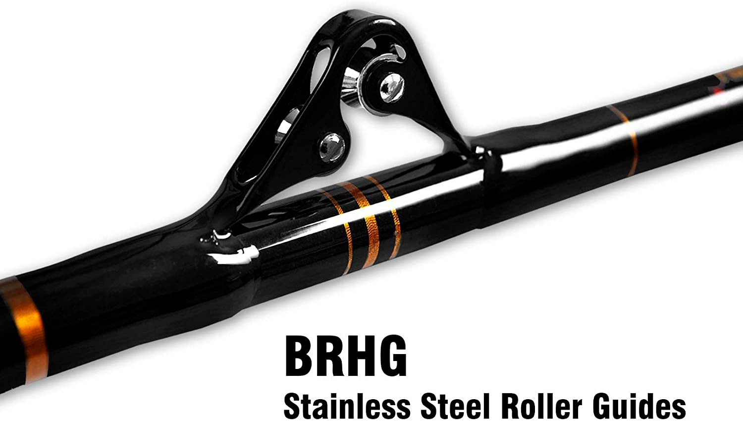 Bent/Straight Butt Trolling Rod 2PC Saltwater Offshore Roller Boat Fishing Pole