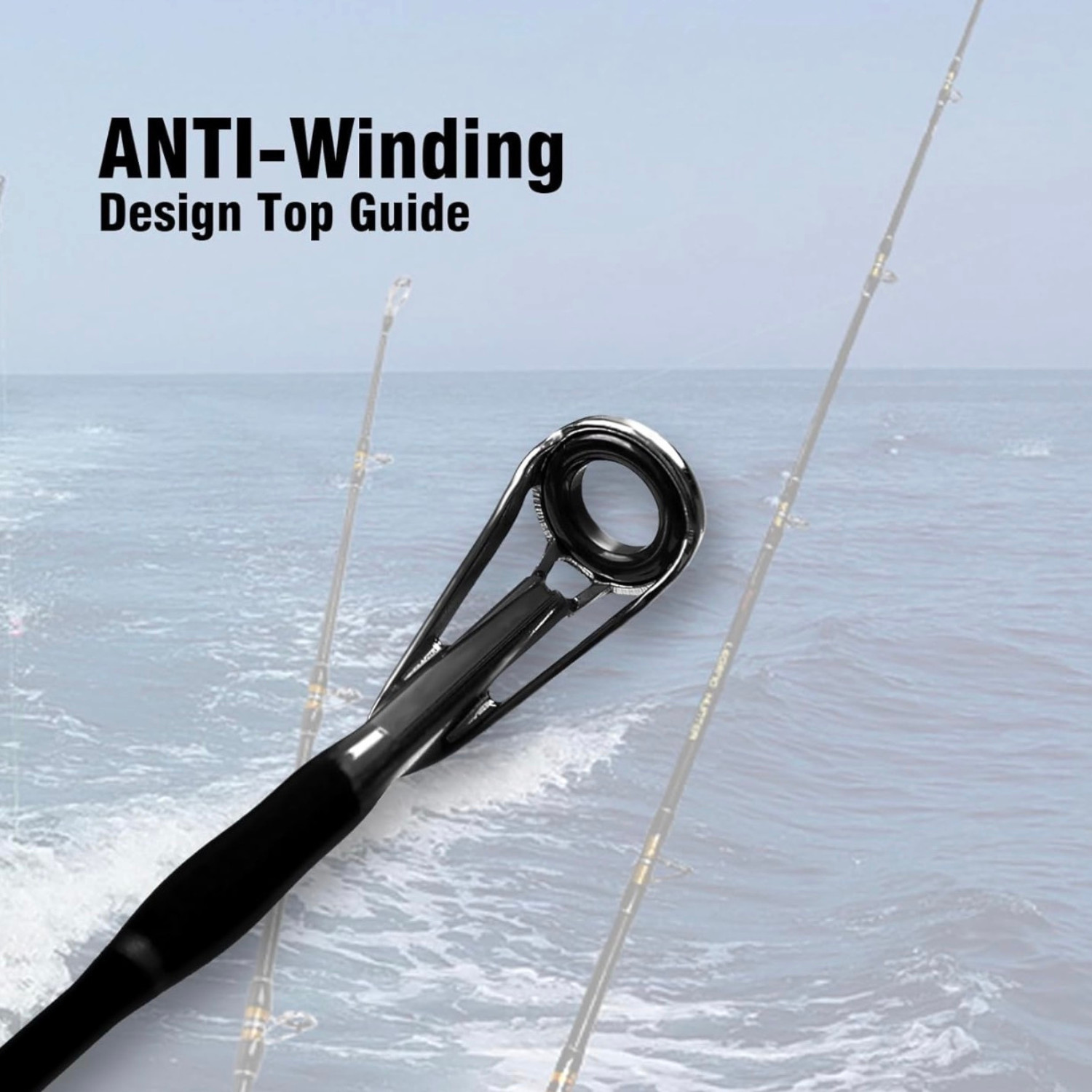Fiblink 5’6″ Heavy Saltwater Jigging Spinning Rod 80-120lb Offshore Tuna Pole