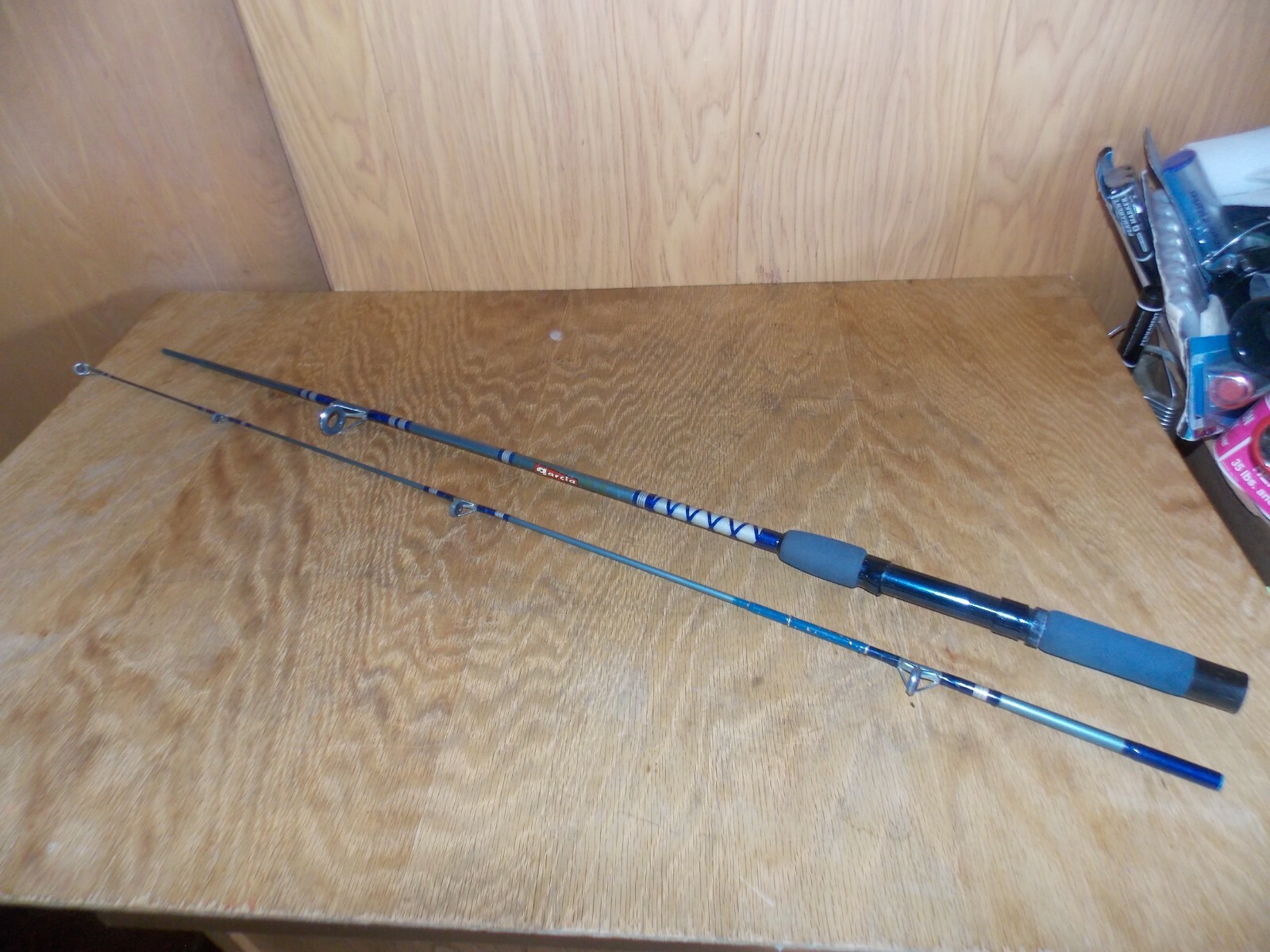 Vtg Garcia K5201 BLUE Spinning Rod Light Action Fast Taper 5’7″ (3Pc) 2/24