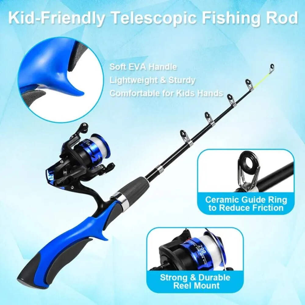 Kid’s Carbon Fiber Rod Superhard Boat 1.2m/1.4m Ice Fly Lure Fishing Rod With Hi