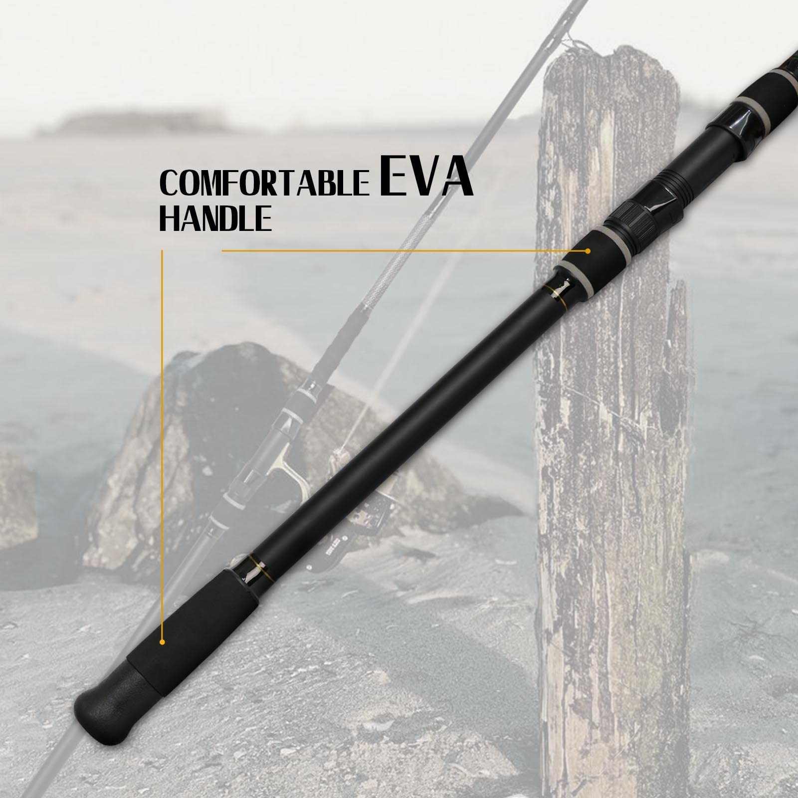 Fiblink Surf Fishing Rod 2 Piece Portable Travel Spinning Rod Saltwater Surf