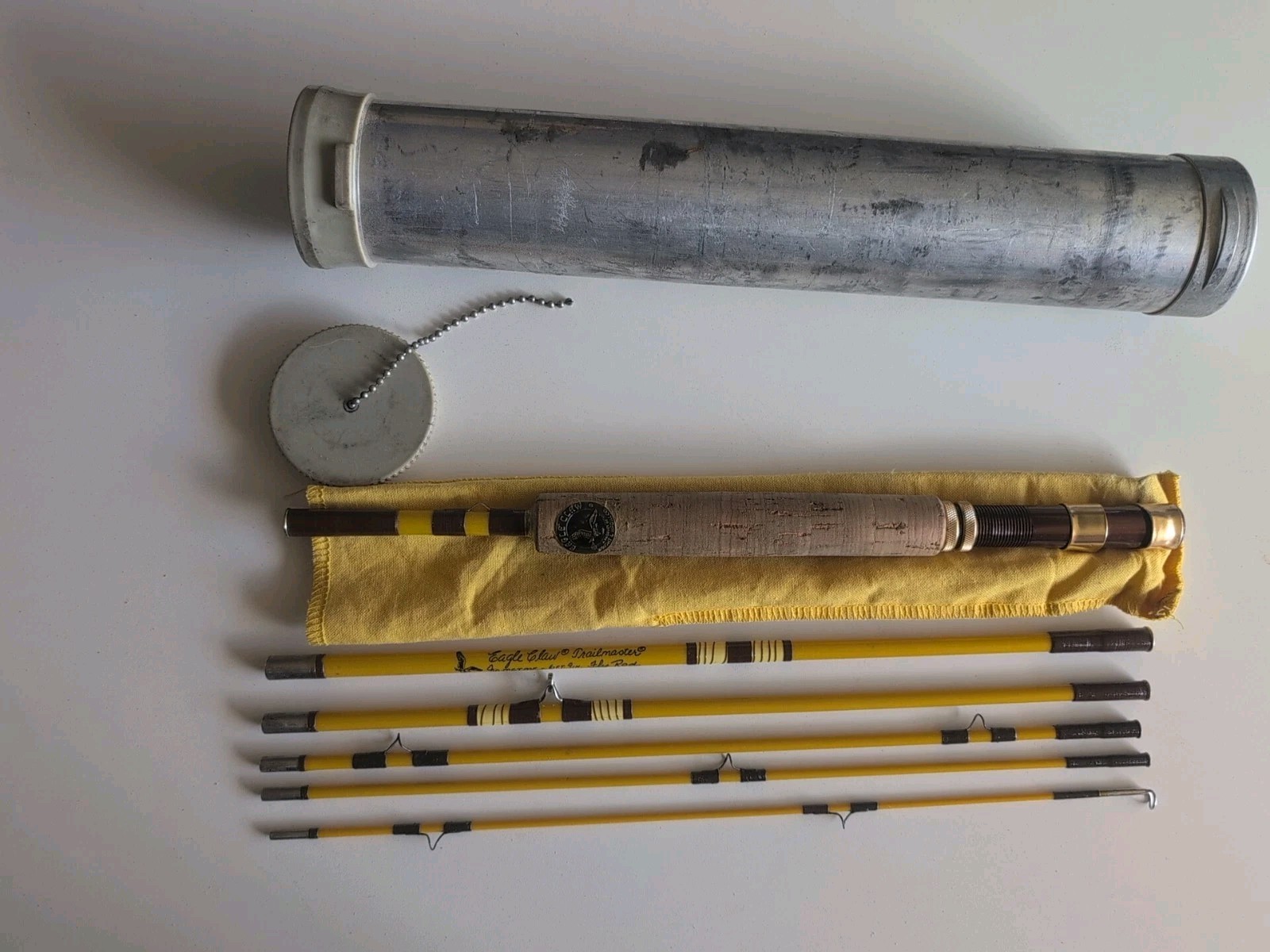 Eagle Claw Trailmaster Fly Fishing Pack Rod 6′ 9″ Line Size 7 M6TMF USA Vintage