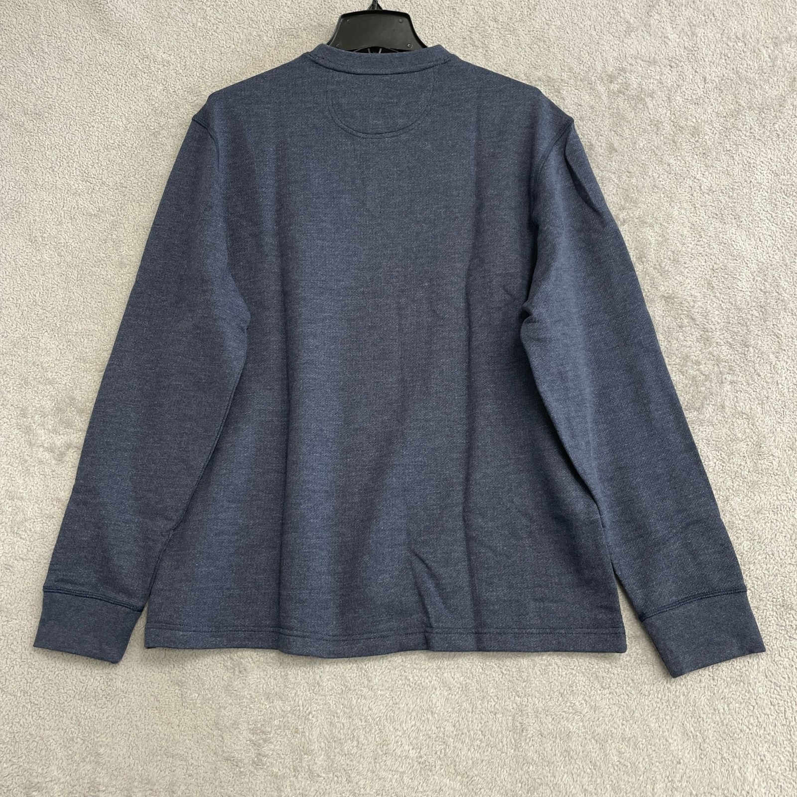 Orvis Men’s M Heathered Navy Long Sleeve Crewneck Sweatshirt Cotton Blend i1693