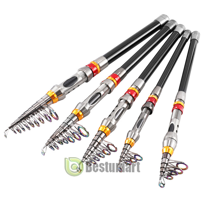 Carbon Fiber Telescopic Fishing Rod Sea 1.8-3.6 Saltwater Portable Spinning Pole