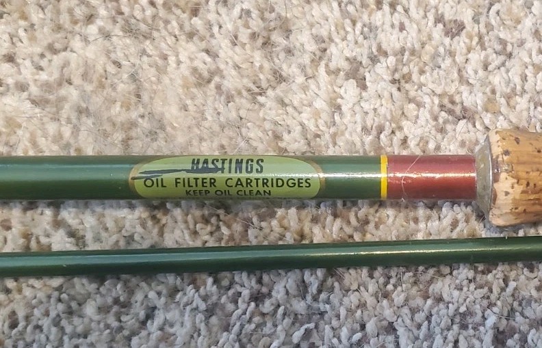 Hastings Oil Filter Fly Fishing Rod 2 Piece Cork Handle 8.5′
