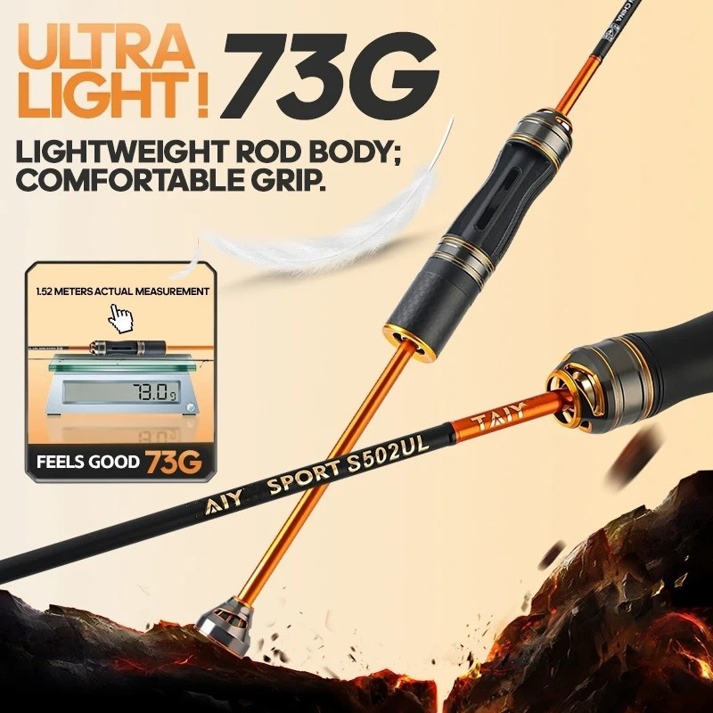 Fishing Rod Carbon Fiber Spinning Casting Poles Lure Rod 2 Sections Fast Actions