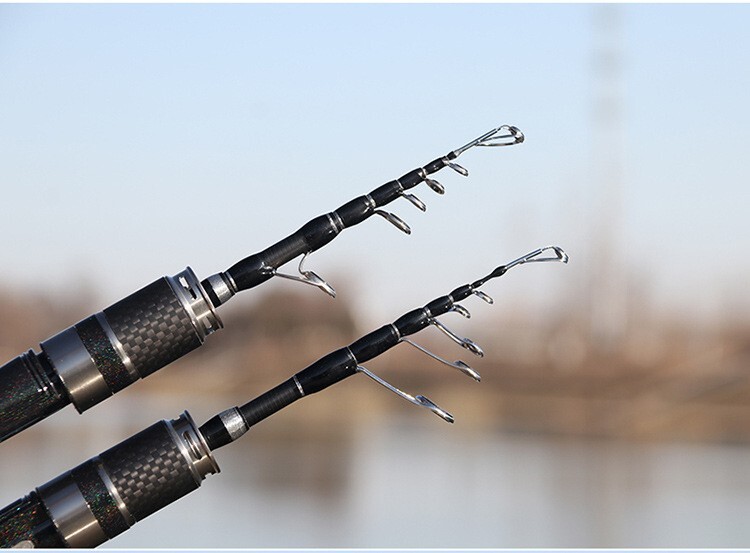 Telescopic Spinning Casting Rod 1.5m/1.68m/1.8m Portable Travel Rod Carbon Fiber