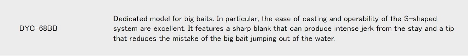 Major Craft Days Series Baitcast Rod DYC 68 BB (0099)