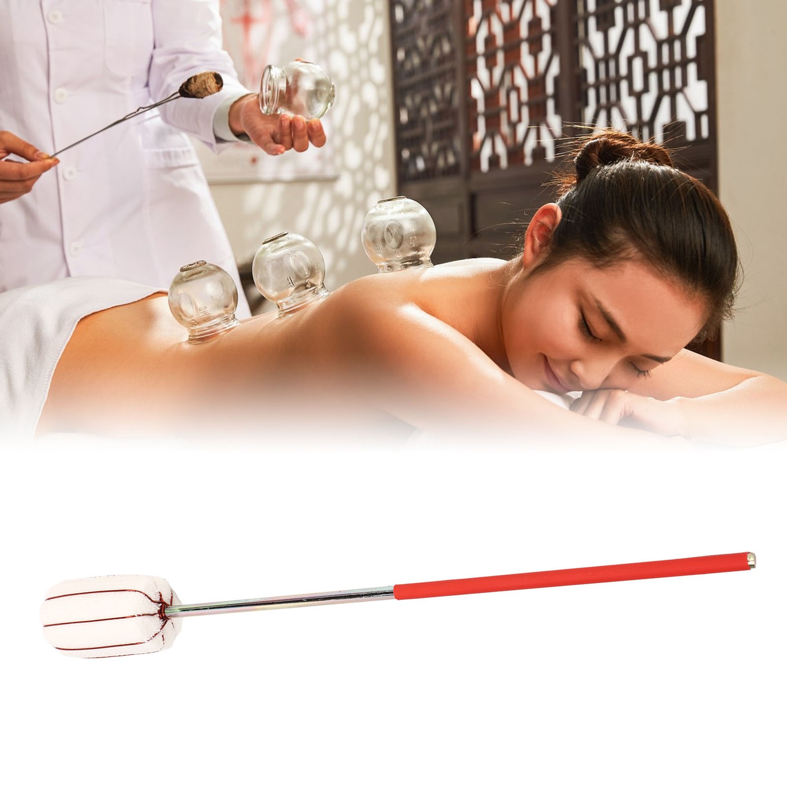 2PCS Fire Cupping Stick Reusable Safe Stainless Steel Cupping Ignition Rod For