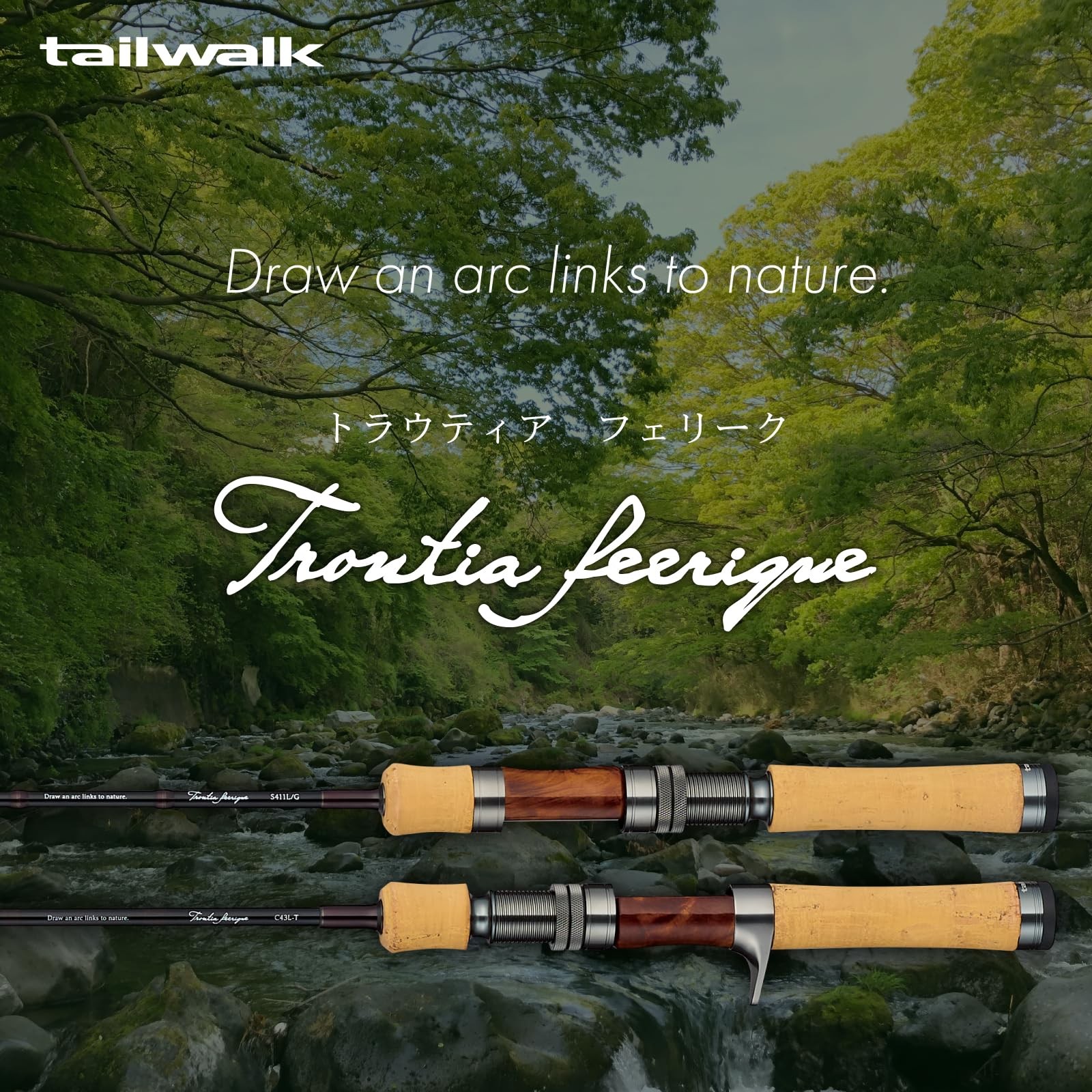Tail Walk 17513 Tailwalk Native Troutia feerique C43L-T Trout Rod