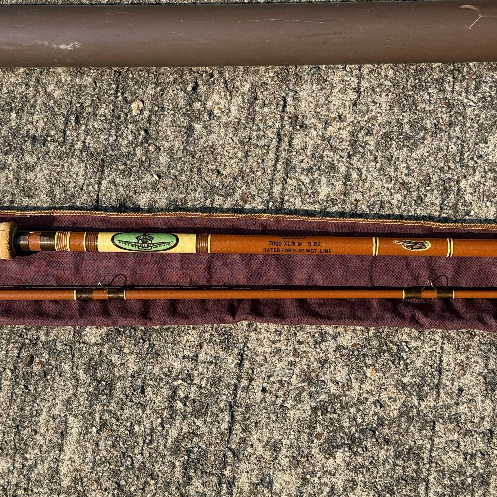 Vtg St. Croix 7090 XLM Fiberglass Fly Rod 9 Foot 2PC, 5oz, 9-10 Line Never Used