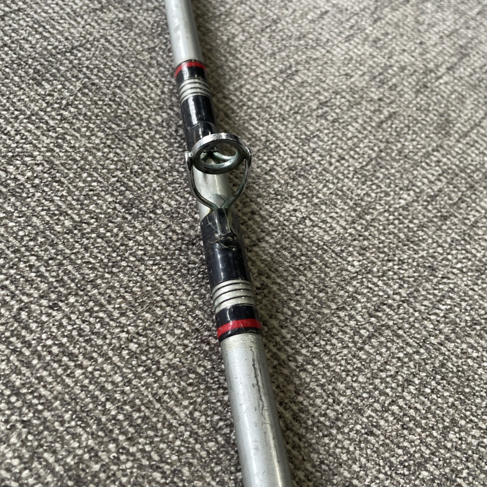 Vintage Master Graphite 6’6” Heavy Salt Water Trolling Rod roller tip-top guide