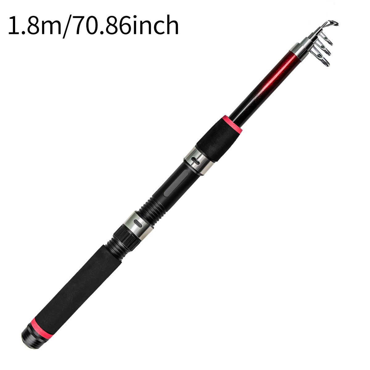 Portable Fiberglass Fishing Rod Telescopic Design 1.8-3.0m Saltwater Rod
