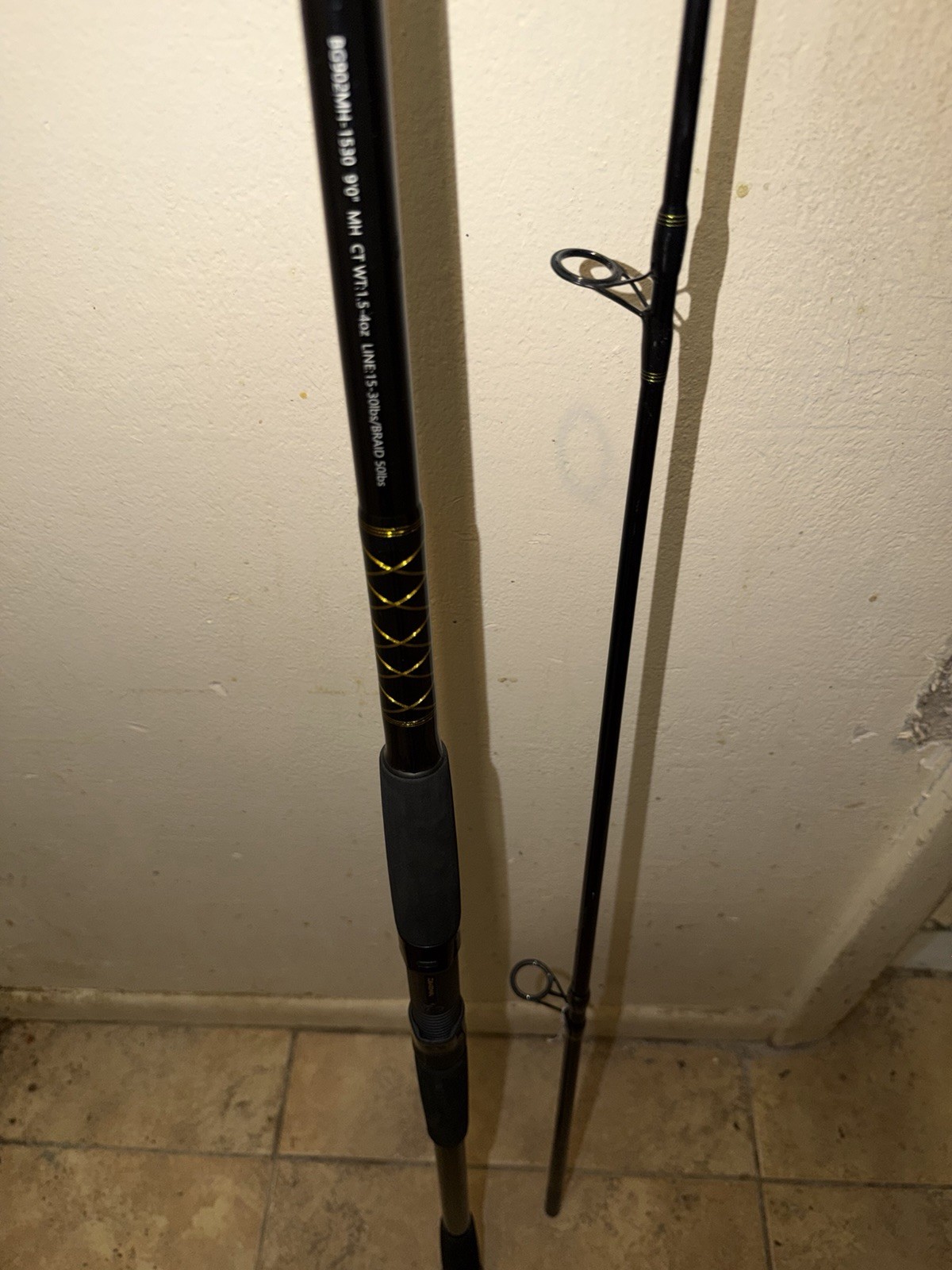 DAIWA BG SYSTEM SURF ROD 9′ 2 PC BG902MH-1530 15-30 LB MONO 50 LB BRAID