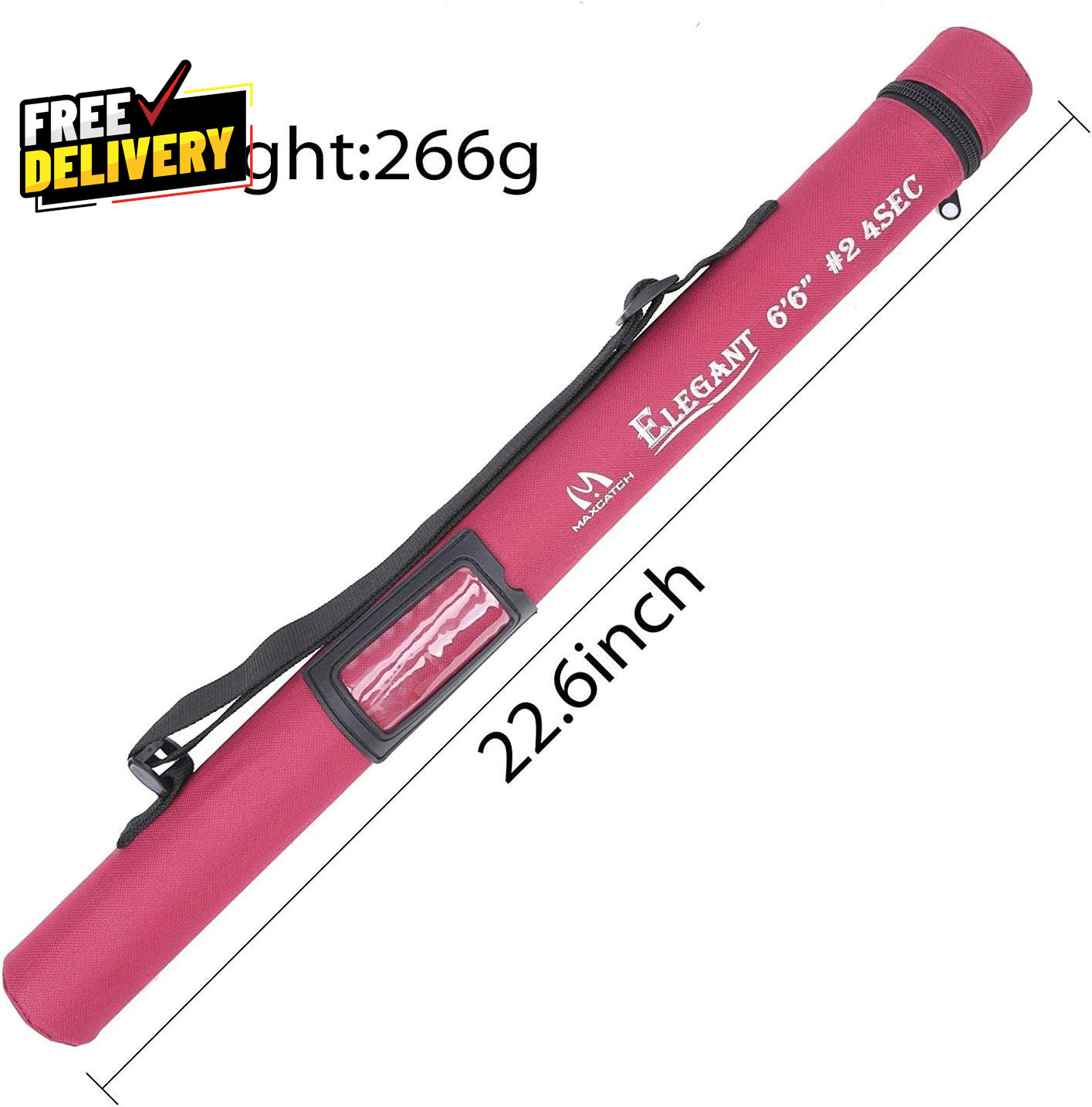 Women’S Elegant Pink Fly Fishing Rod: 2/5-Weight with Rod Tube