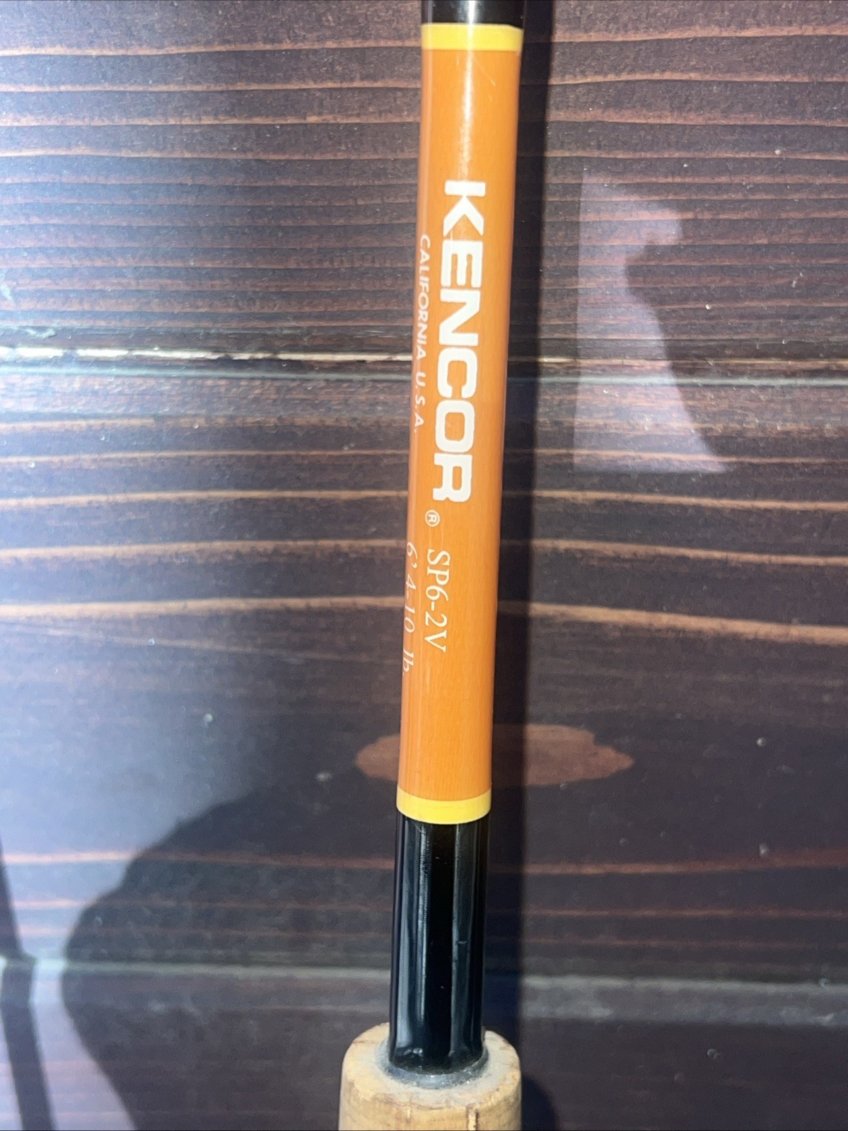 VINTAGE KENCOR SP6-2V TENLEW MAGNAGLAS 6′ 4-10 lb SPINNING FISHING ROD Excellent