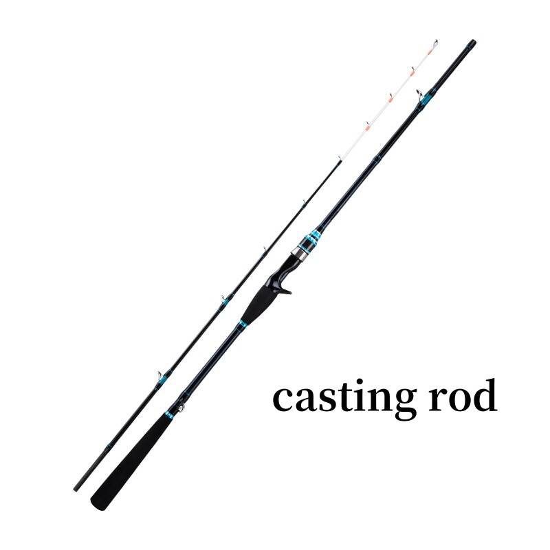 Boat Fishing Rods 1.65m/1.8m Carbon Fiber Spinning Casting Rod 2 Section Shore