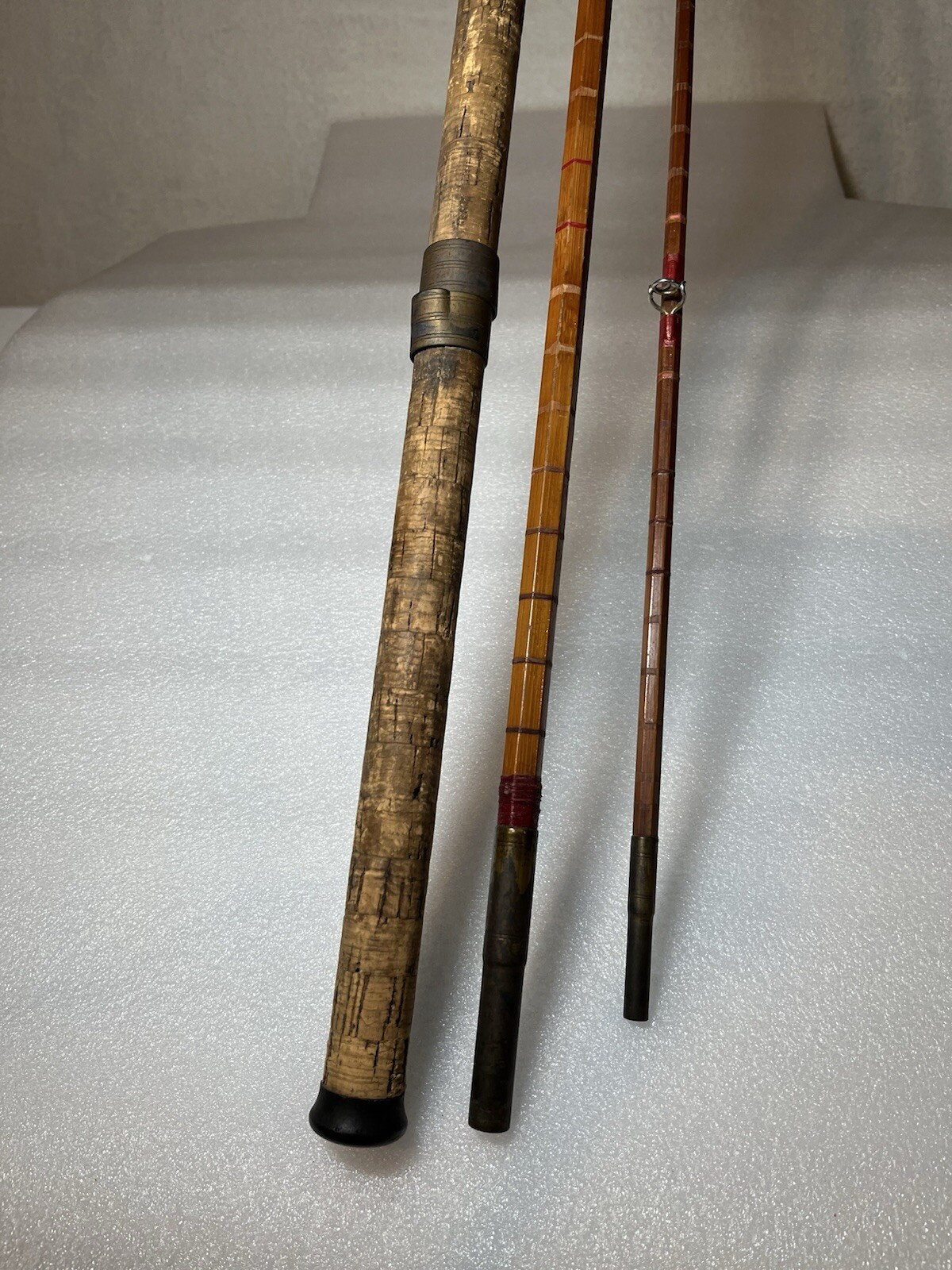Vintage Noris Original 0211 Wood Fishing Pole 3 Sections 5’ Each Total 14’ 7”