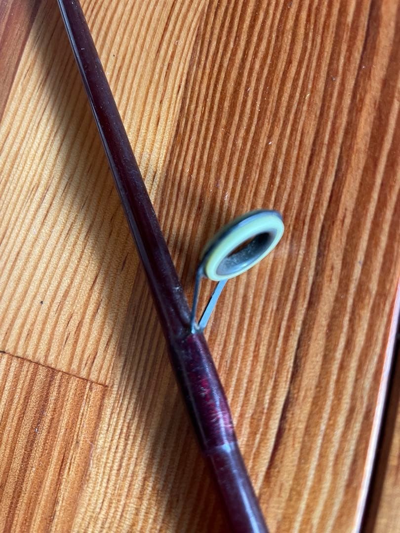 Super Pulser Graphite Spinning Rod Cork Handle Used Red-Brown